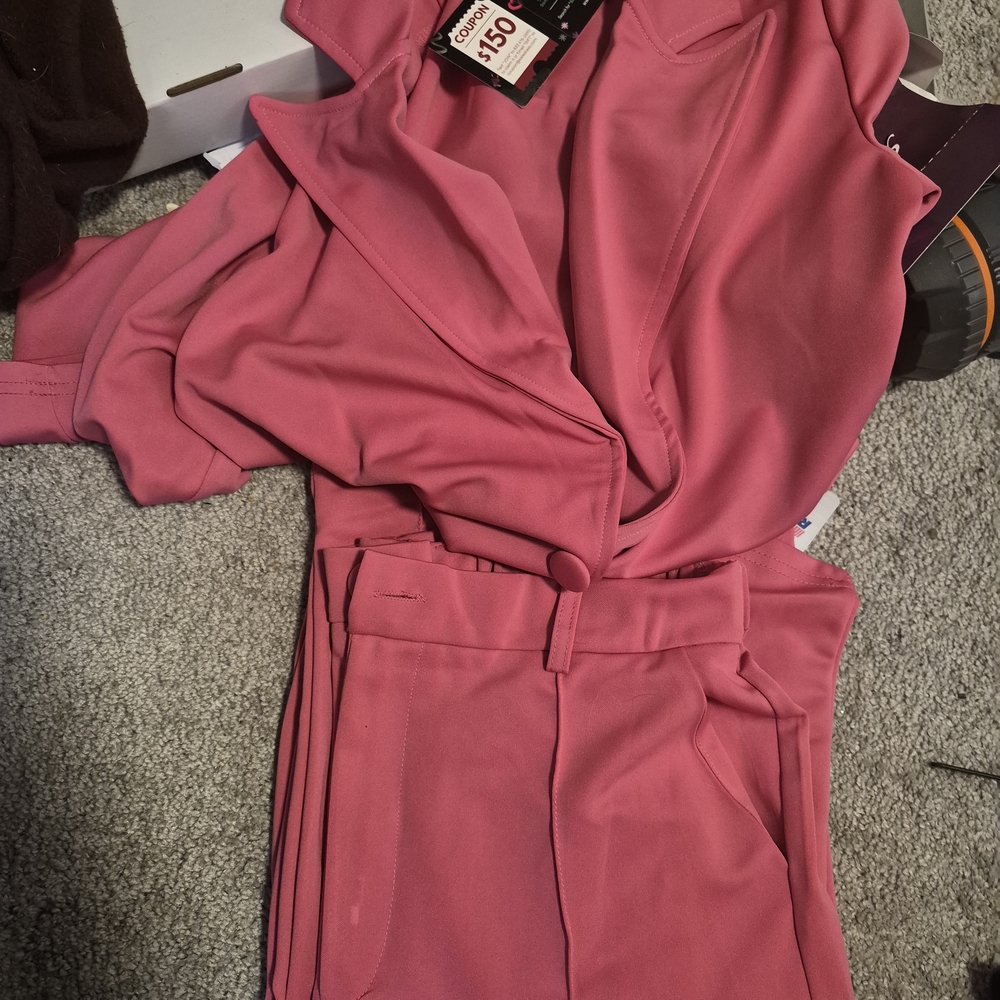 Pink Sleeveless Jumpsuit